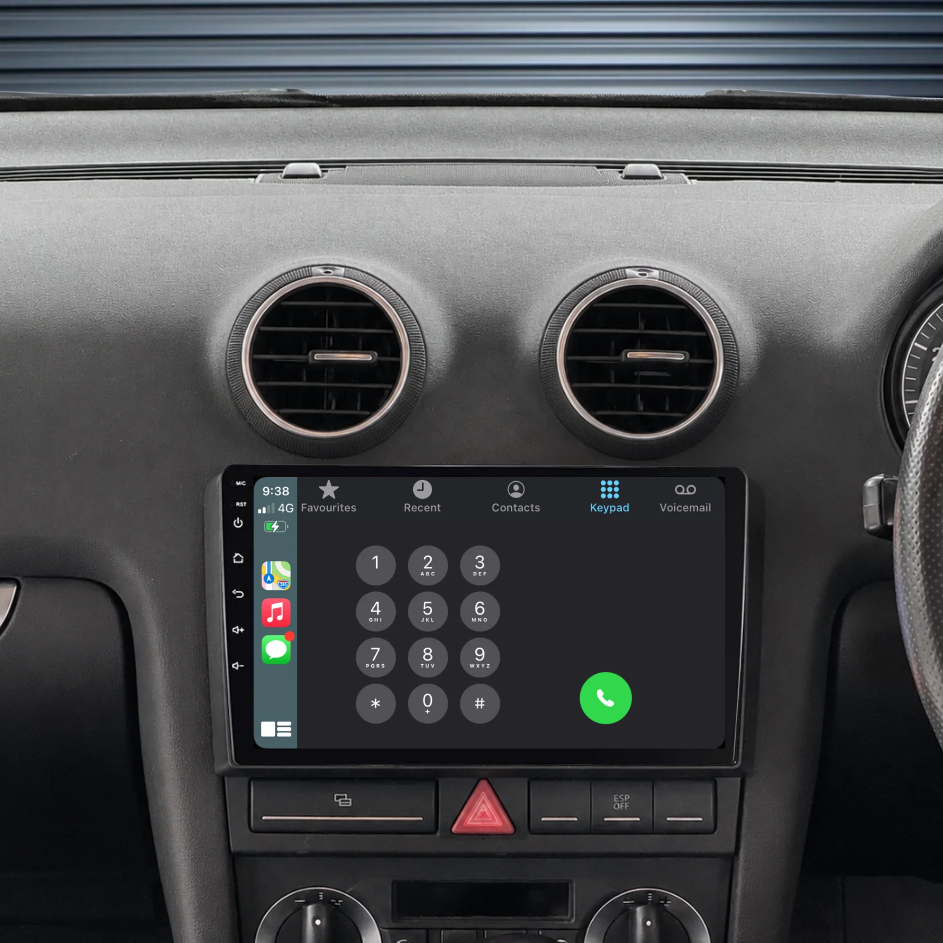Audi A3 (2008-2012) Plug & Play Head Unit Upgrade Kit: Car Radio with Wireless & Wired Apple CarPlay & Android Auto - Image 3