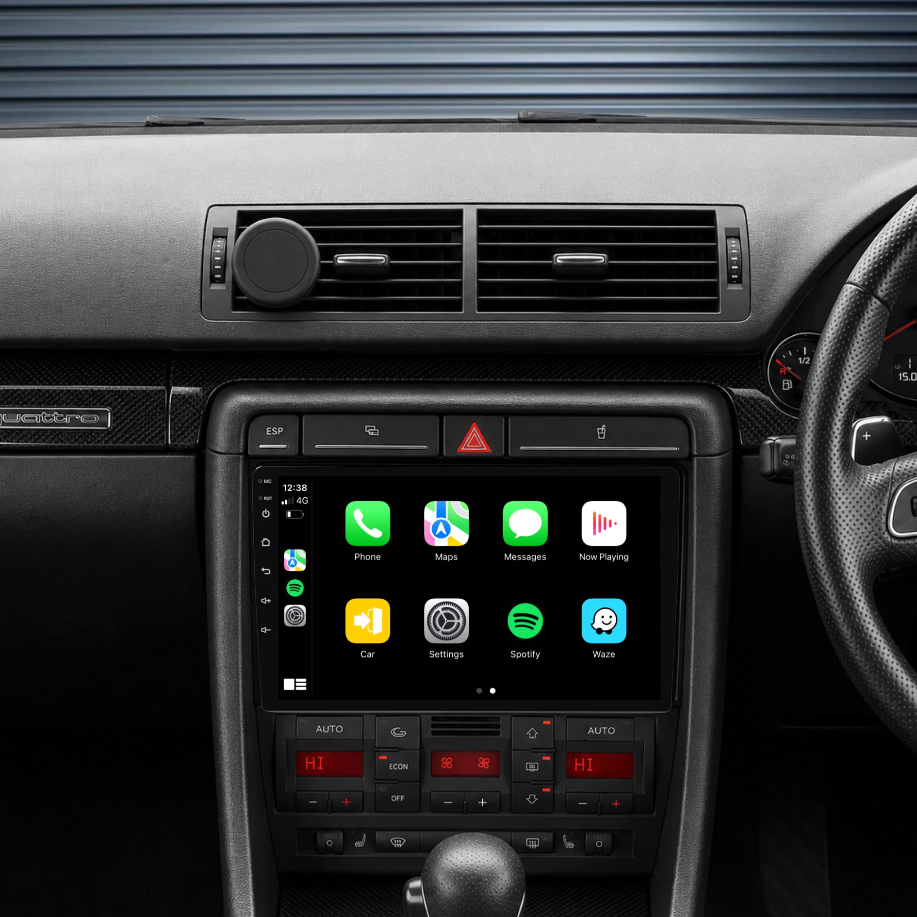 Audi A4 B6 B7 (2001-2008) Plug & Play Head Unit Upgrade Kit: Car Radio with Wireless & Wired Apple CarPlay & Android Auto