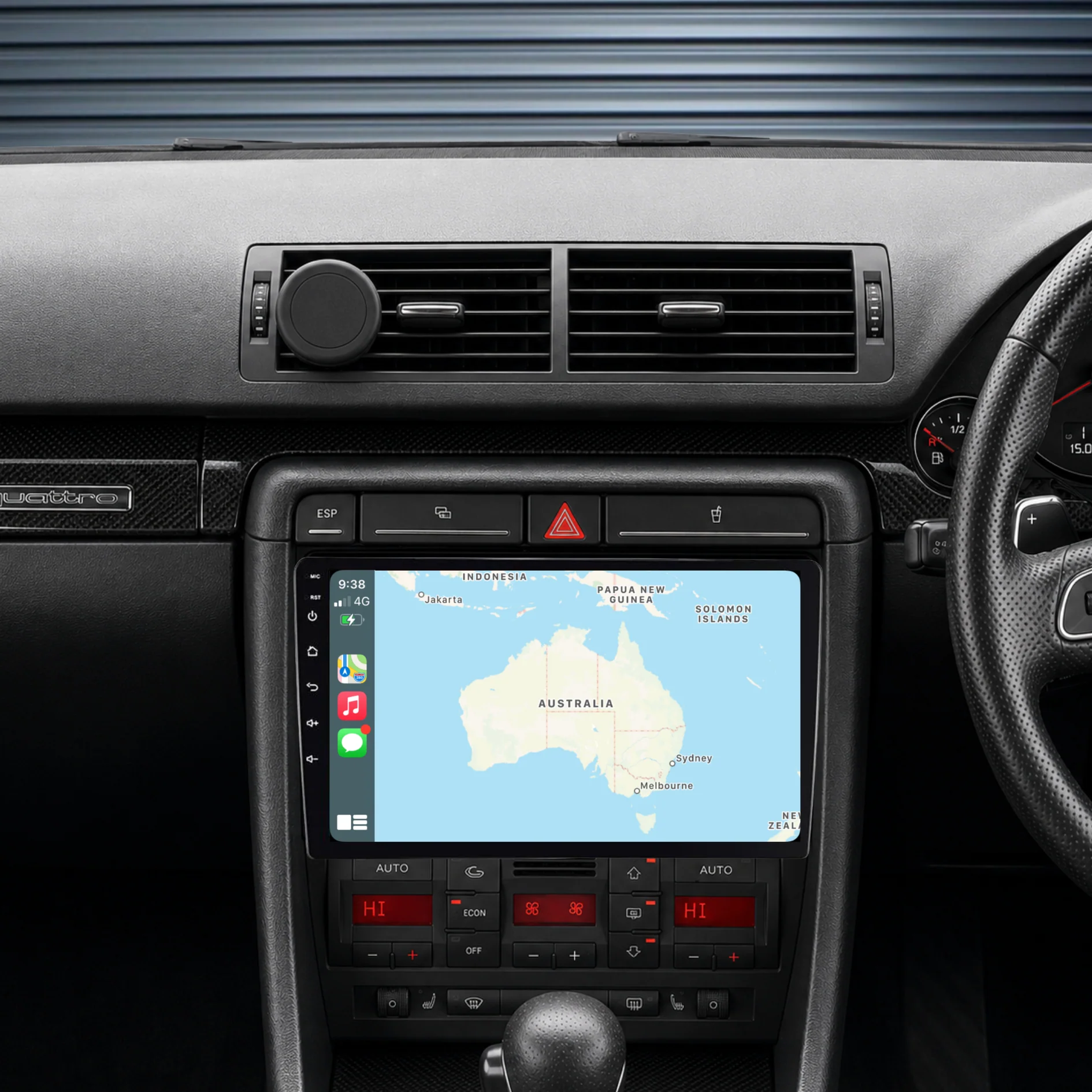 Audi A4 B6 B7 (2001-2008) Plug & Play Head Unit Upgrade Kit: Car Radio with Wireless & Wired Apple CarPlay & Android Auto - Image 2