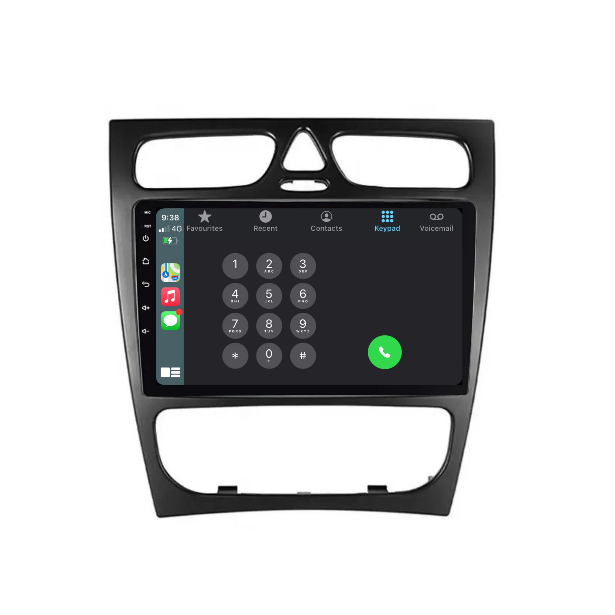 Benz C-Class / W203 / CLK / CL209 (2000-2004) Plug & Play Head Unit Upgrade Kit: Car Radio with Wireless & Wired Apple CarPlay & Android Auto - Image 4