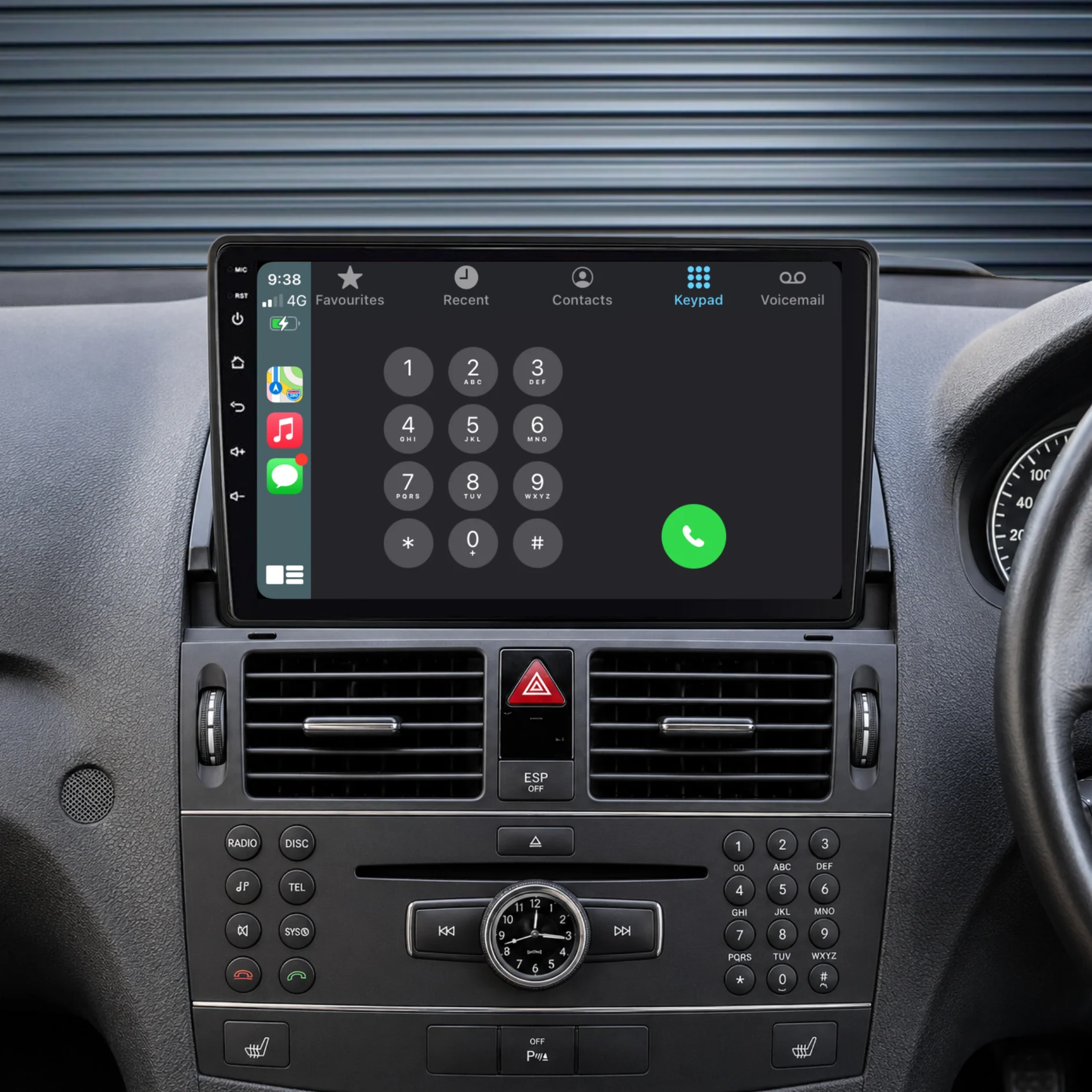 Benz C-Class / W204 S204 (2006-2011) Plug & Play Head Unit Upgrade Kit: Car Radio with Wireless & Wired Apple CarPlay & Android Auto - Image 3