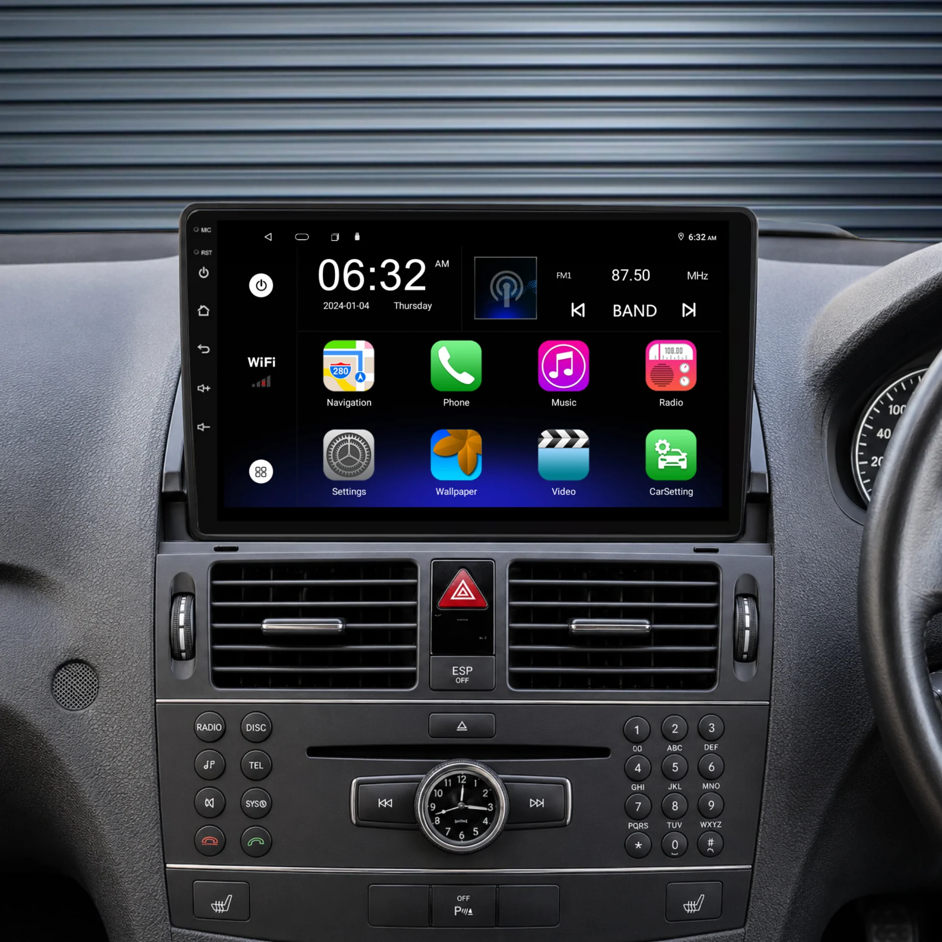 Benz C-Class / W204 S204 (2006-2011) Plug & Play Head Unit Upgrade Kit: Car Radio with Wireless & Wired Apple CarPlay & Android Auto - Image 6