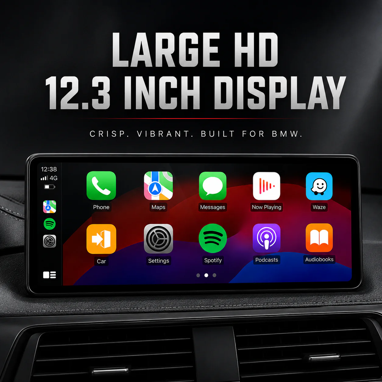 BMW 5 Series E60 E61 E62 (2005-2010) 12.3" HD Plug & Play Apple CarPlay & Android Auto Head Unit Upgrade Kit – Wireless Touchscreen GPS Stereo Replacement - Image 8