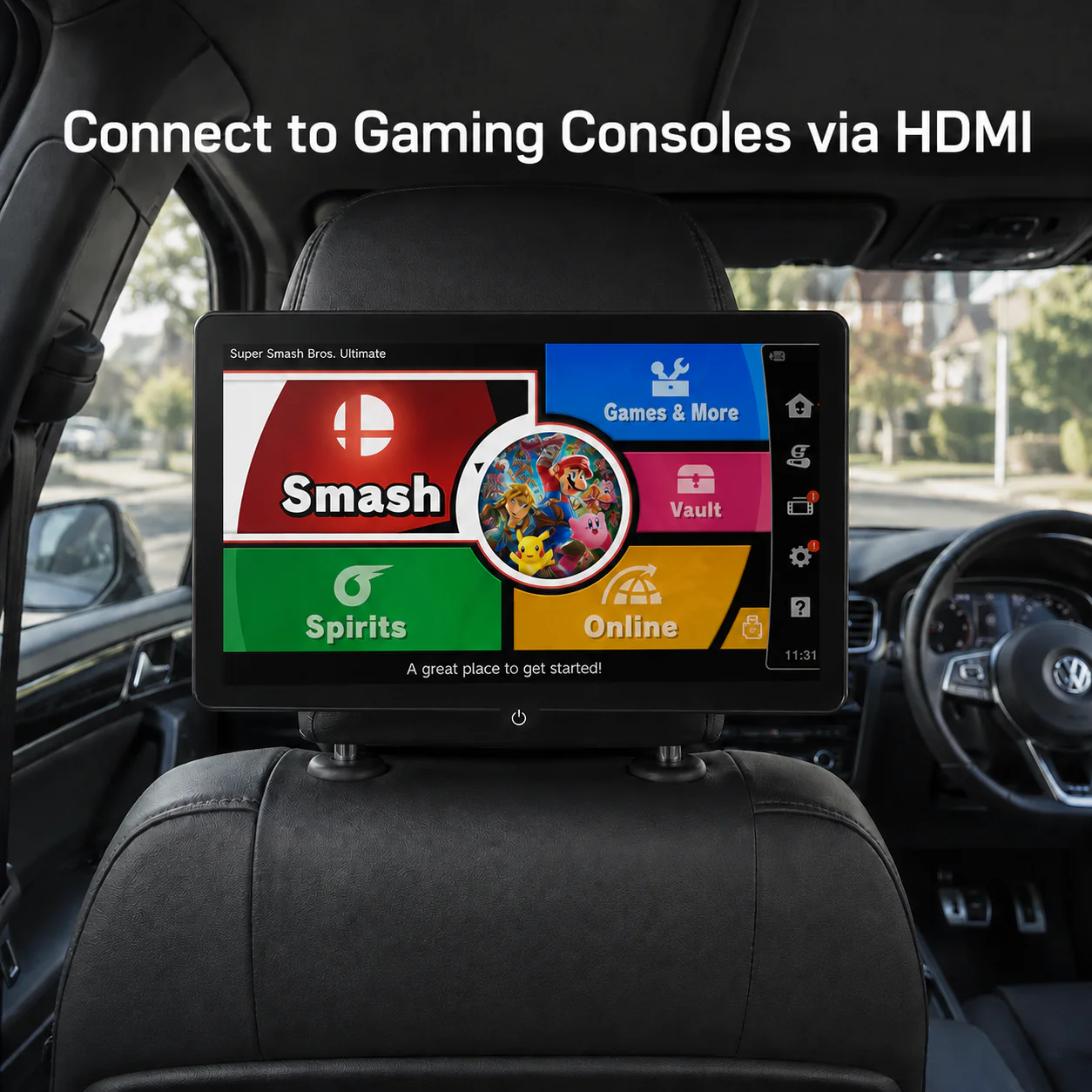 CJ INDUSTRIES 11.6" / 14" Inch HD Touchscreen Smart TV Standalone Car Headrest Entertainment System Monitor - Image 4