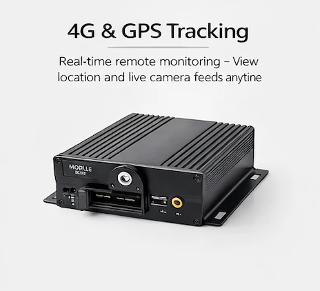 CJ INDUSTRIES 4-Channel (1080P HD) Truck Fleet Camera Monitoring System with DVR/GPS/4G and Storage - Image 4