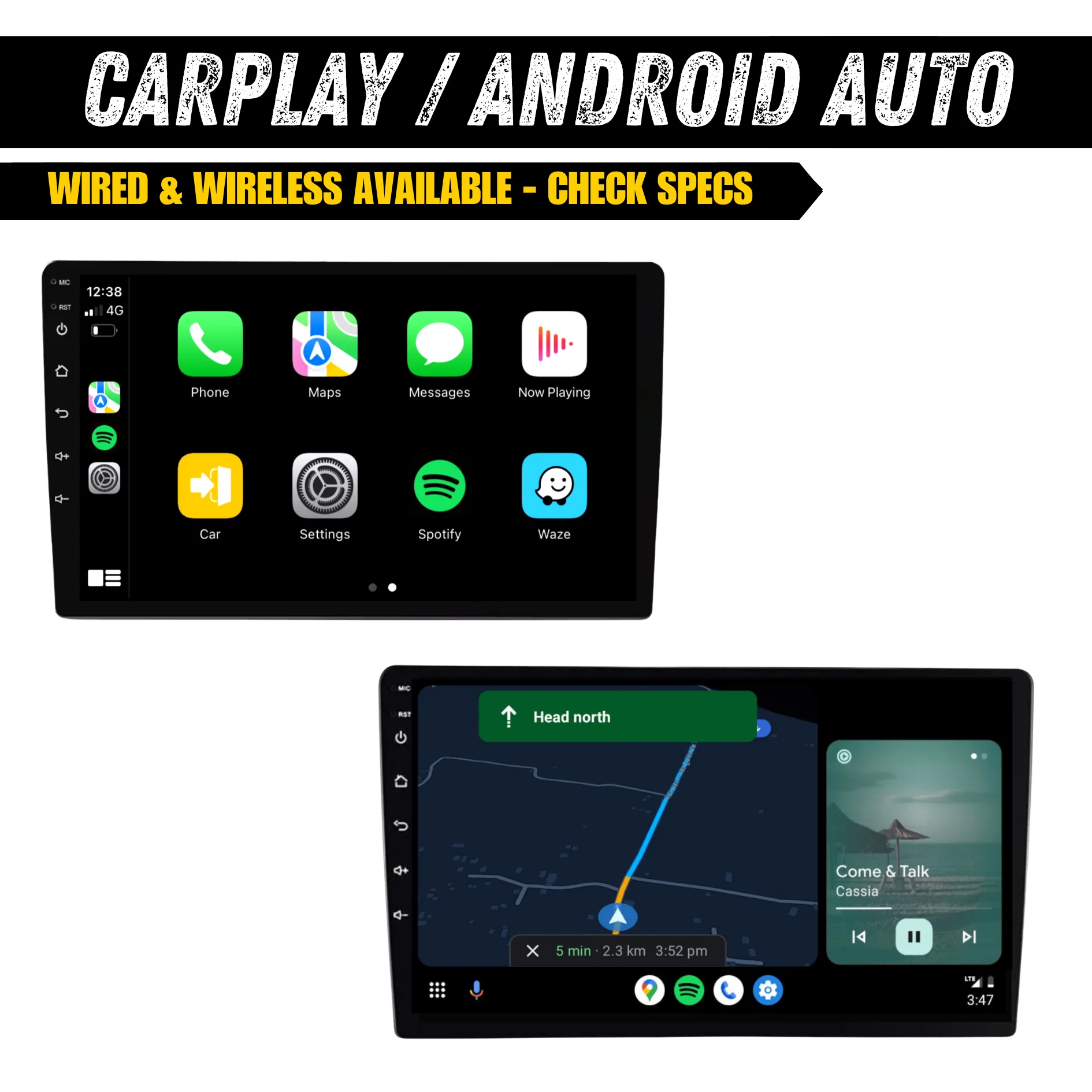 CJ INDUSTRIES Double Din Head Unit Wireless (9 Inch) - Image 7
