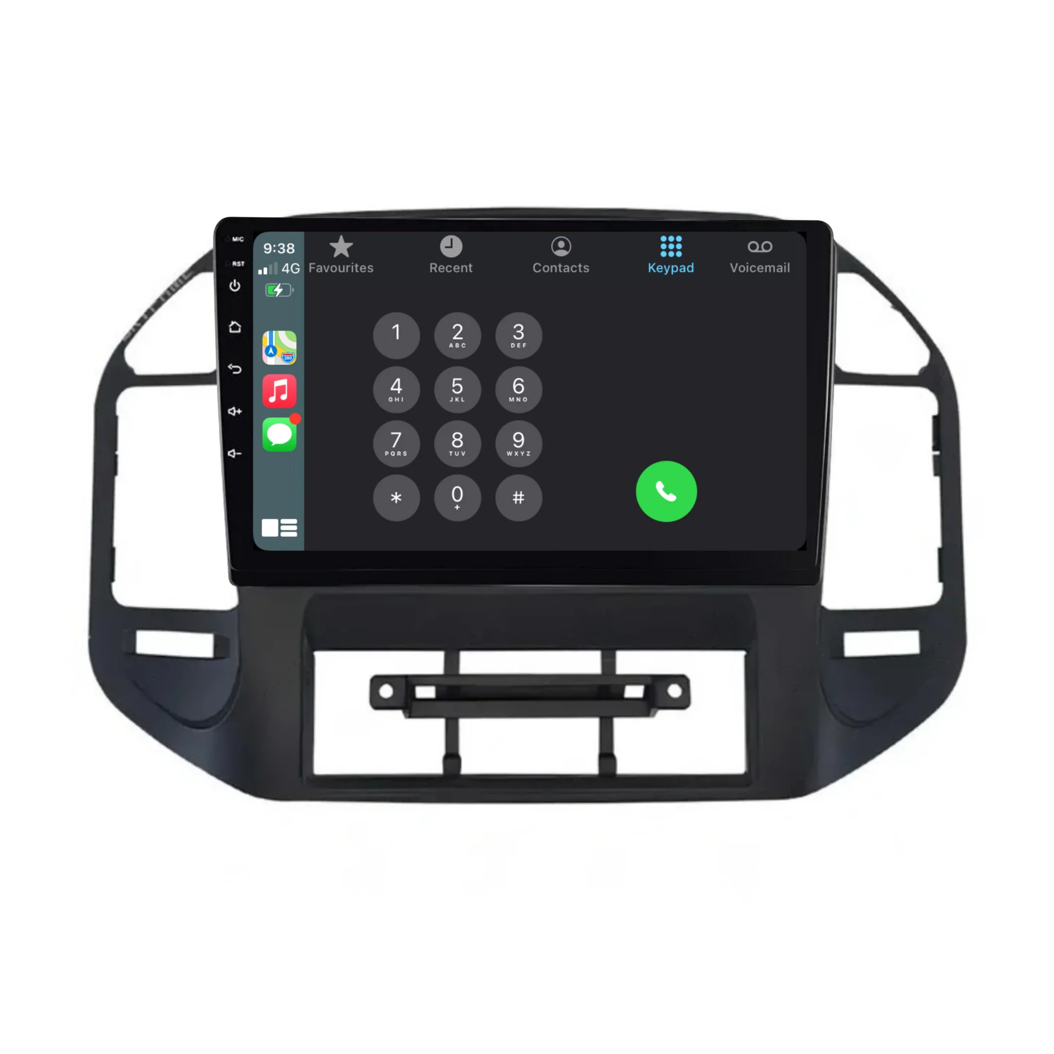 Mitsubishi Pajero V73 with cutout (2000-2006) Plug & Play Head Unit Upgrade Kit: Car Radio with Wireless & Wired Apple CarPlay & Android Auto - Image 4