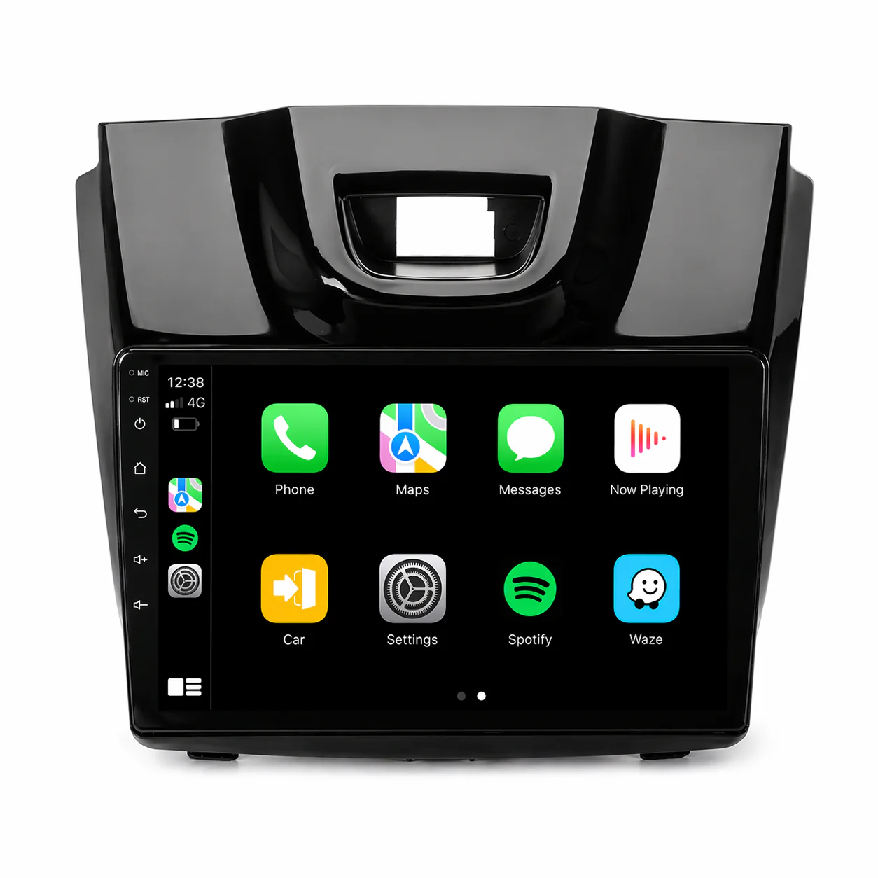 Holden Colorado GLOSS PIANO BLACK (2012-2016) Plug & Play Head Unit Upgrade Kit: Car Radio with Wireless & Wired Apple CarPlay & Android Auto (MyLink Compatible) - Image 2