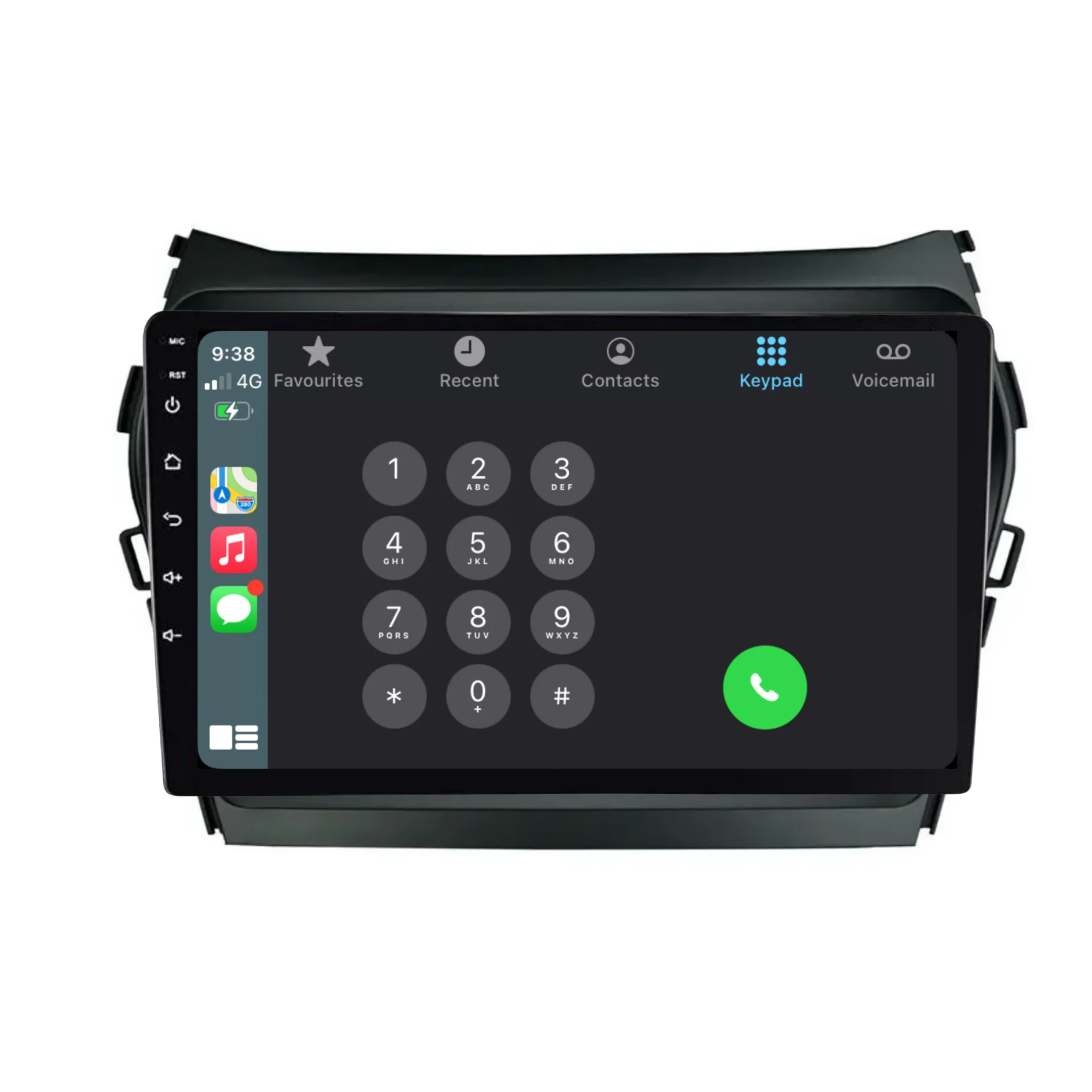 Hyundai IX45/Santa Fe (2015-2018) Plug & Play Head Unit Upgrade Kit: Car Radio with Wireless & Wired Apple CarPlay & Android Auto - Image 4