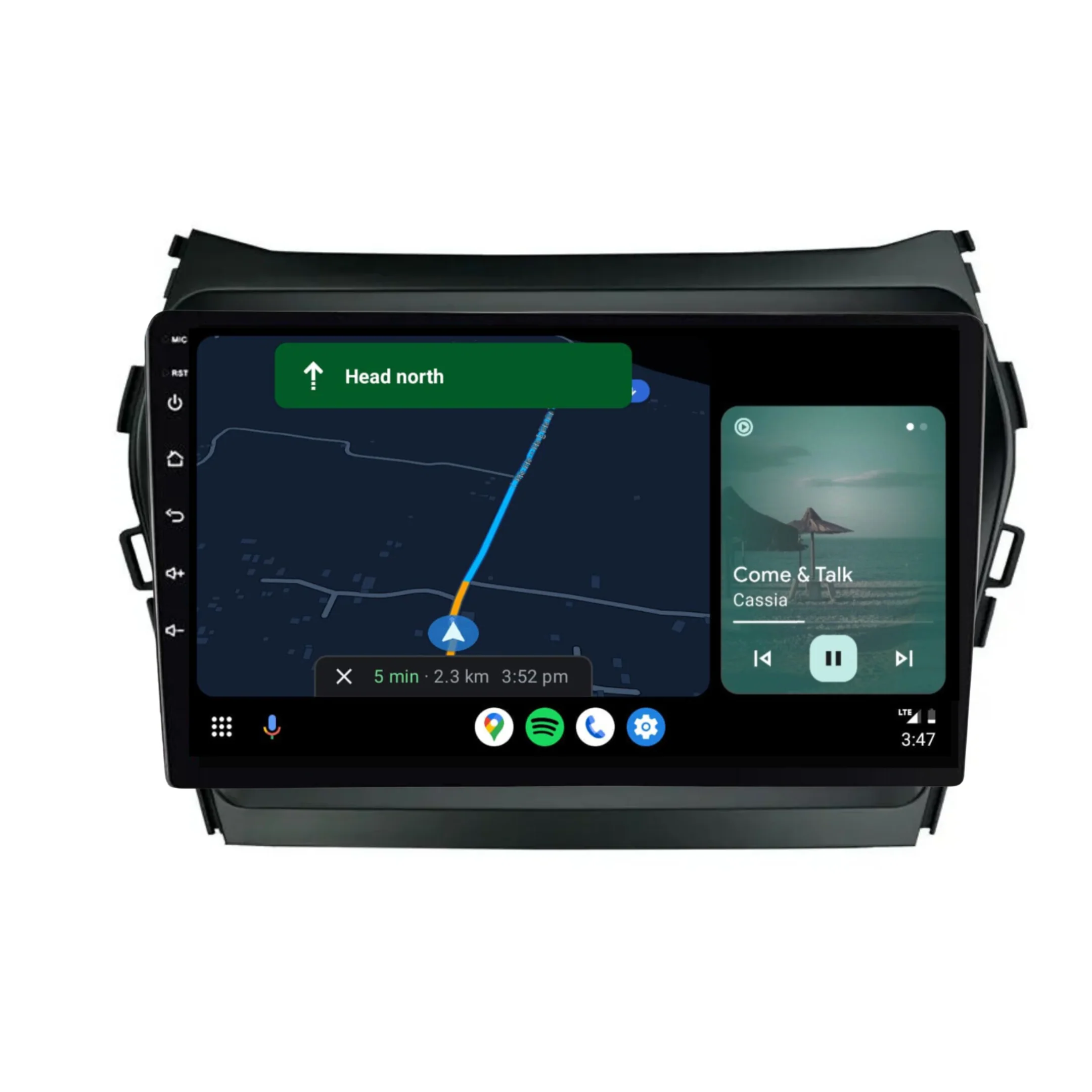 Hyundai IX45/Santa Fe (2015-2018) Plug & Play Head Unit Upgrade Kit: Car Radio with Wireless & Wired Apple CarPlay & Android Auto - Image 5