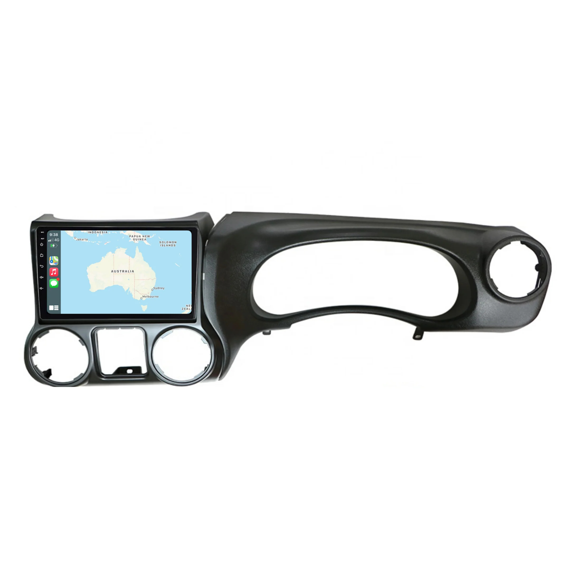 Jeep Wrangler (2015-2016) Plug & Play Head Unit Upgrade Kit: Car Radio with Wireless & Wired Apple CarPlay & Android Auto - Image 3