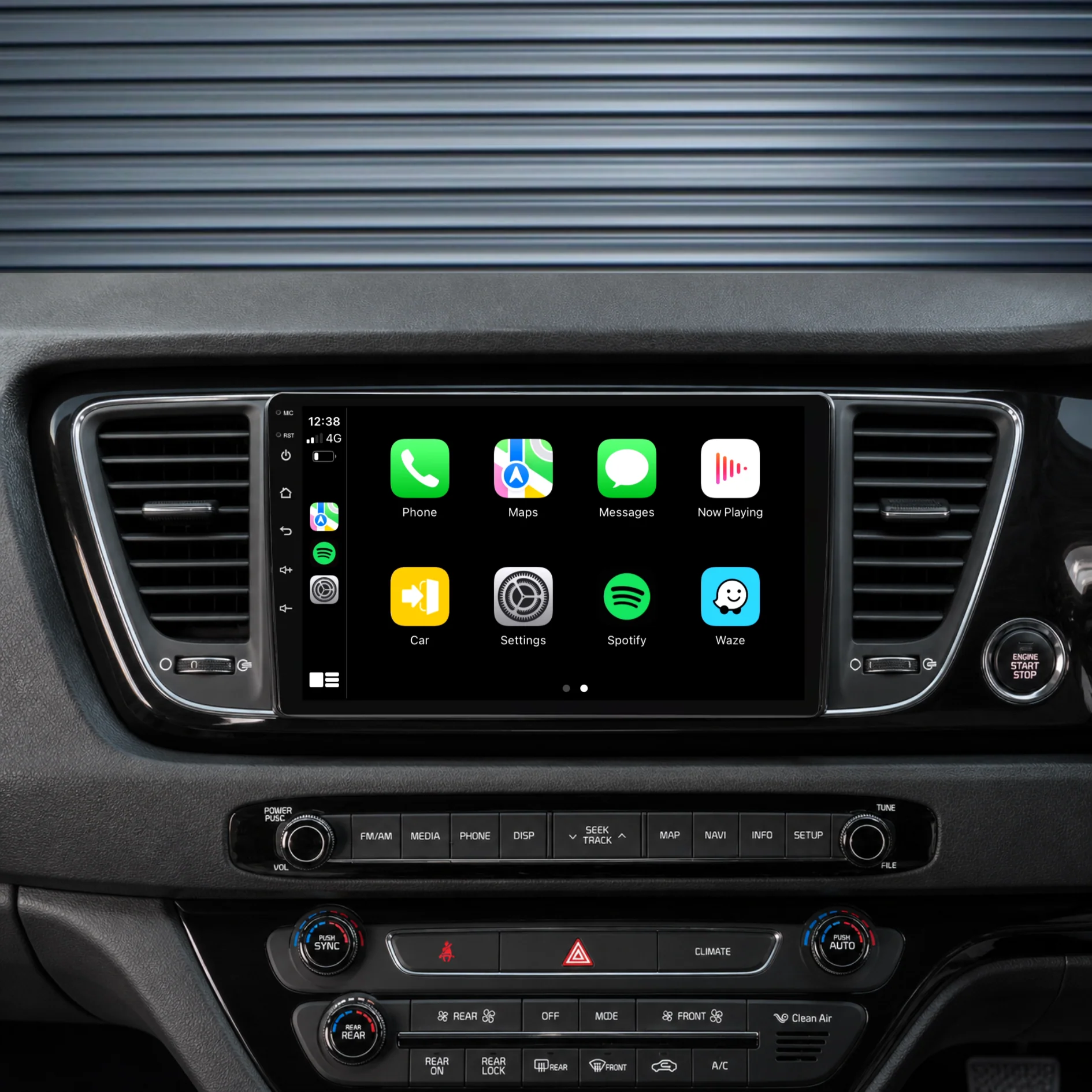 Kia Carnival (2015-2020) Plug & Play Head Unit Upgrade Kit: Car Radio with Wireless & Wired Apple CarPlay & Android Auto