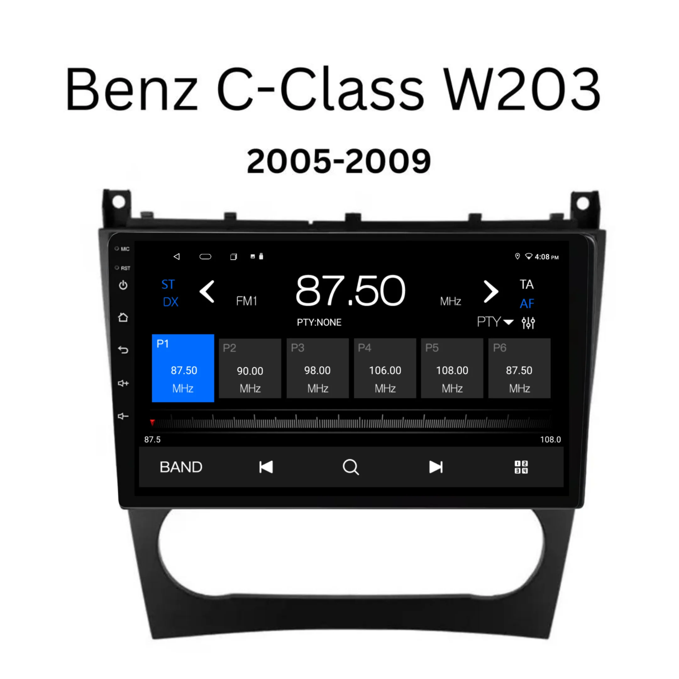 Mercedes Benz C-Class / W203 (2005-2009) Plug & Play Head Unit Upgrade Kit: Car Radio with Wireless & Wired Apple CarPlay & Android Auto - Image 6