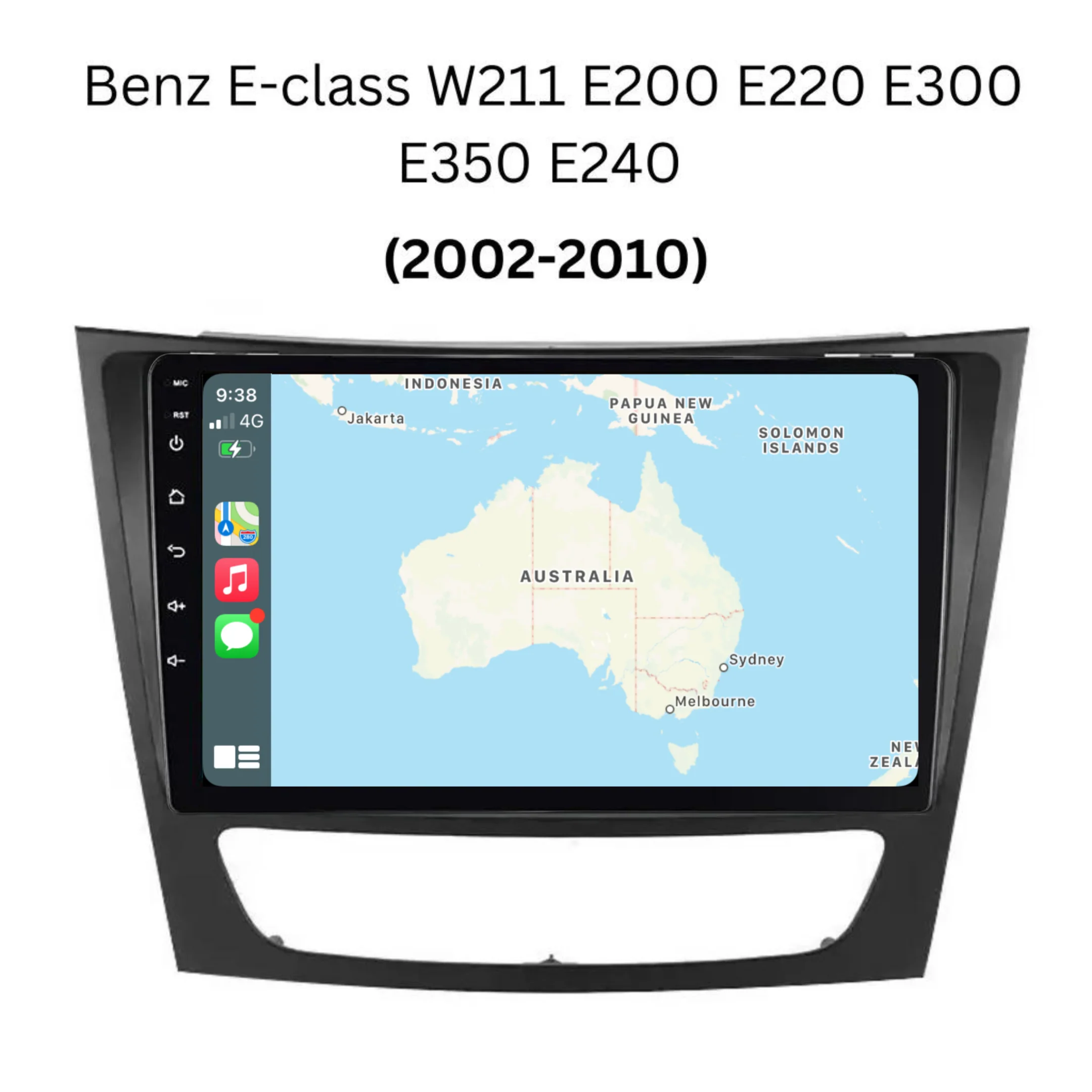Mercedes Benz E-Class W211 (2002-2010) Plug & Play Head Unit Upgrade Kit: Car Radio with Wireless & Wired Apple CarPlay & Android Auto - Image 3