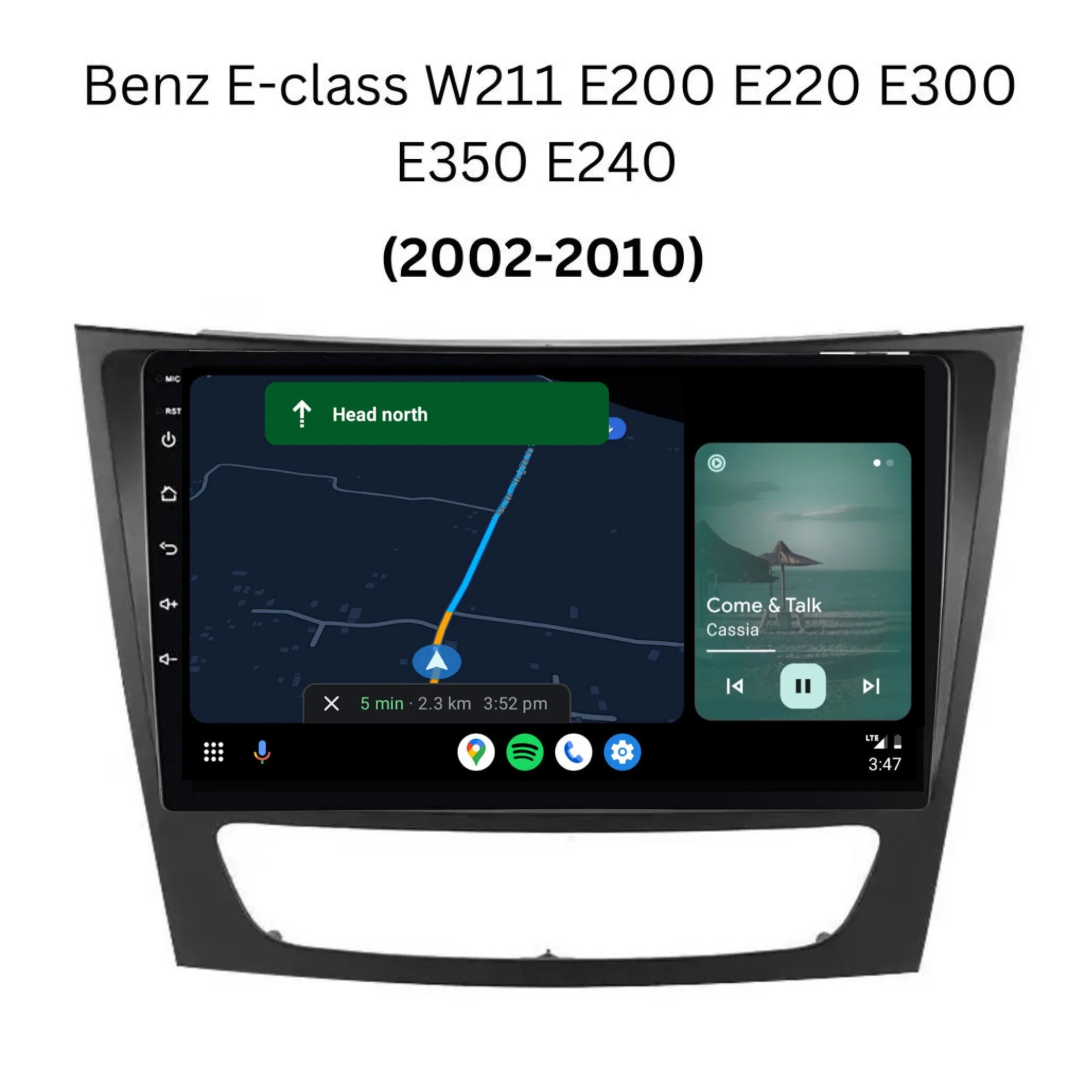 Mercedes Benz E-Class W211 (2002-2010) Plug & Play Head Unit Upgrade Kit: Car Radio with Wireless & Wired Apple CarPlay & Android Auto - Image 5