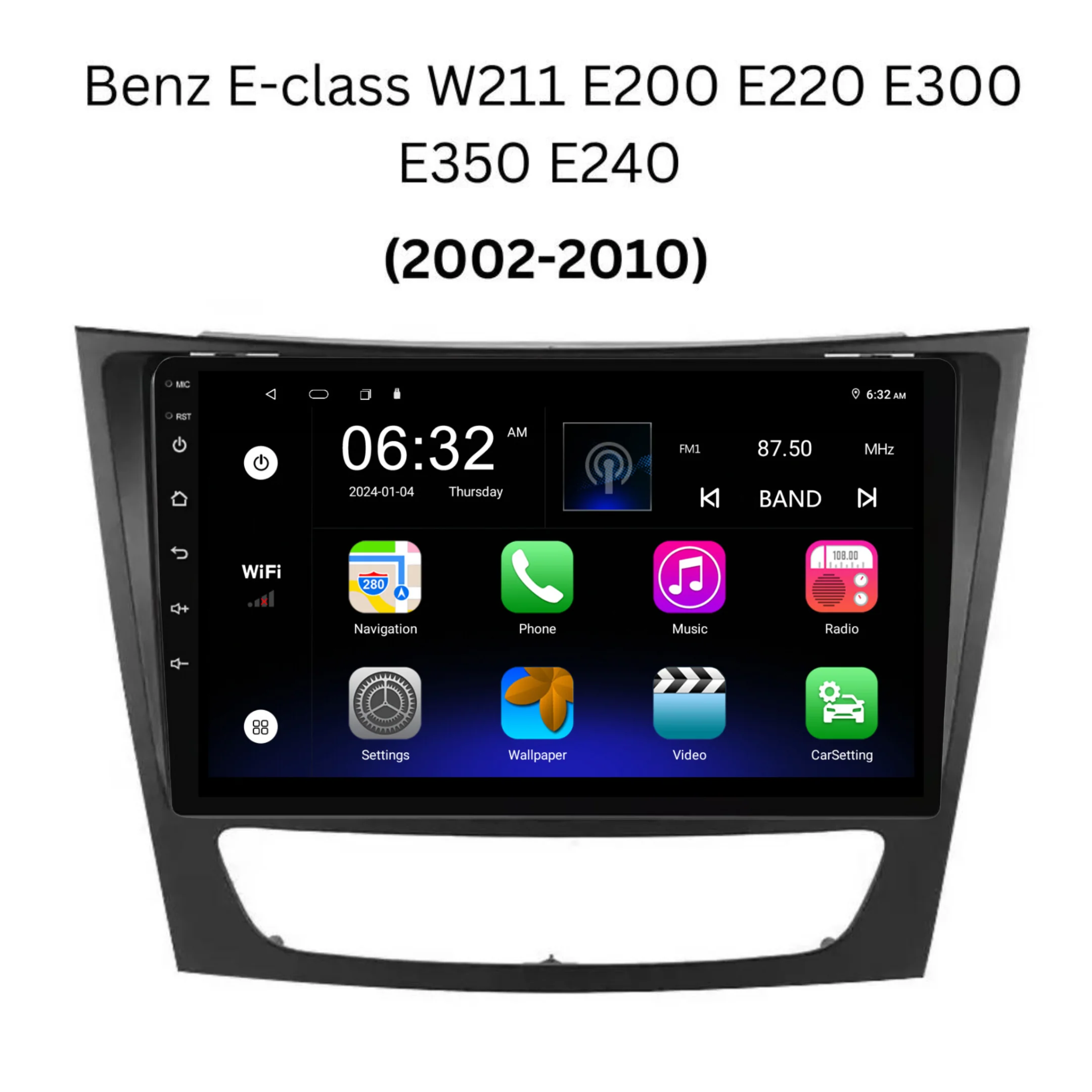 Mercedes Benz E-Class W211 (2002-2010) Plug & Play Head Unit Upgrade Kit: Car Radio with Wireless & Wired Apple CarPlay & Android Auto - Image 7