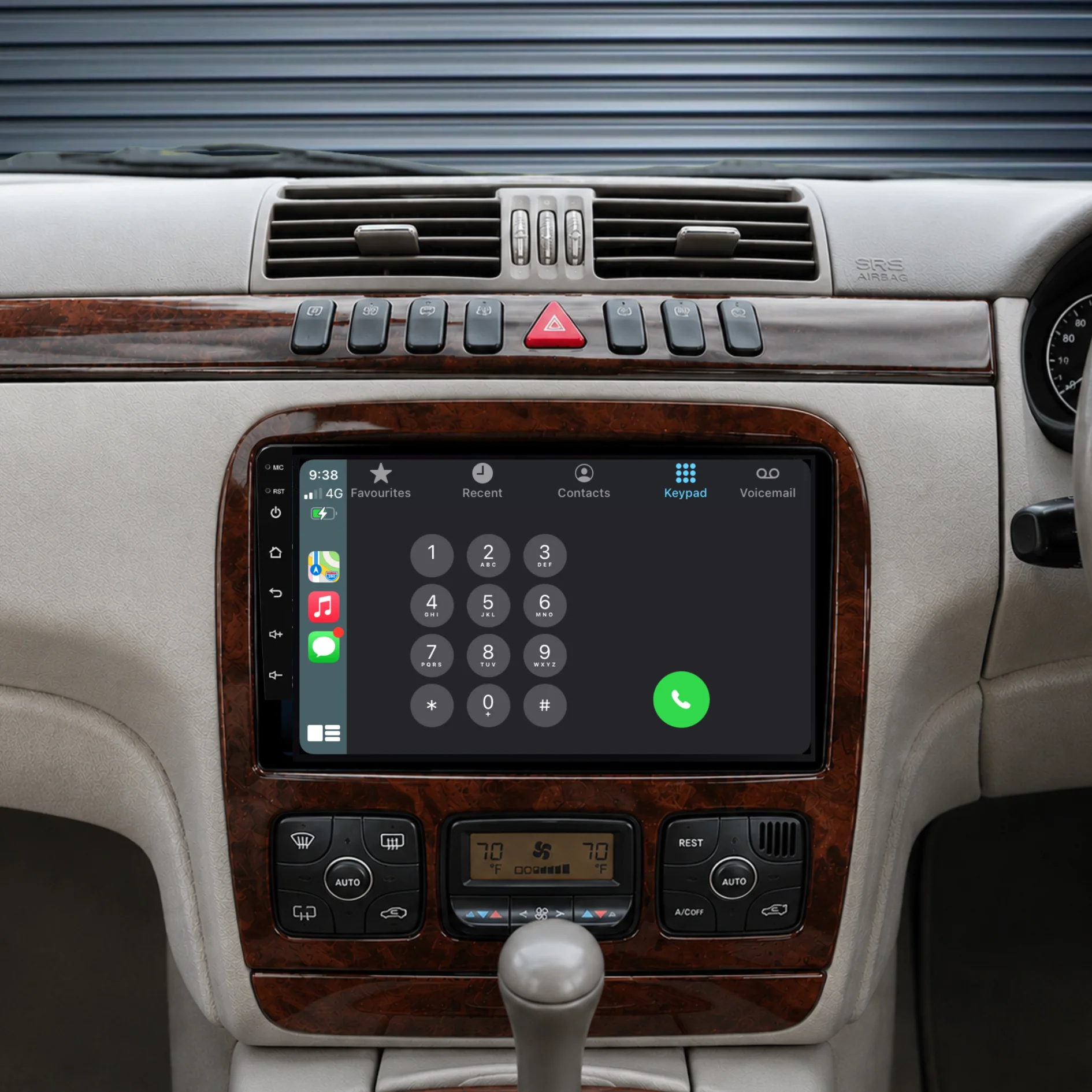 Mercedes Benz S-Class / W220 (1998-2005) Plug & Play Head Unit Upgrade Kit: Car Radio with Wireless & Wired Apple CarPlay & Android Auto - Image 3