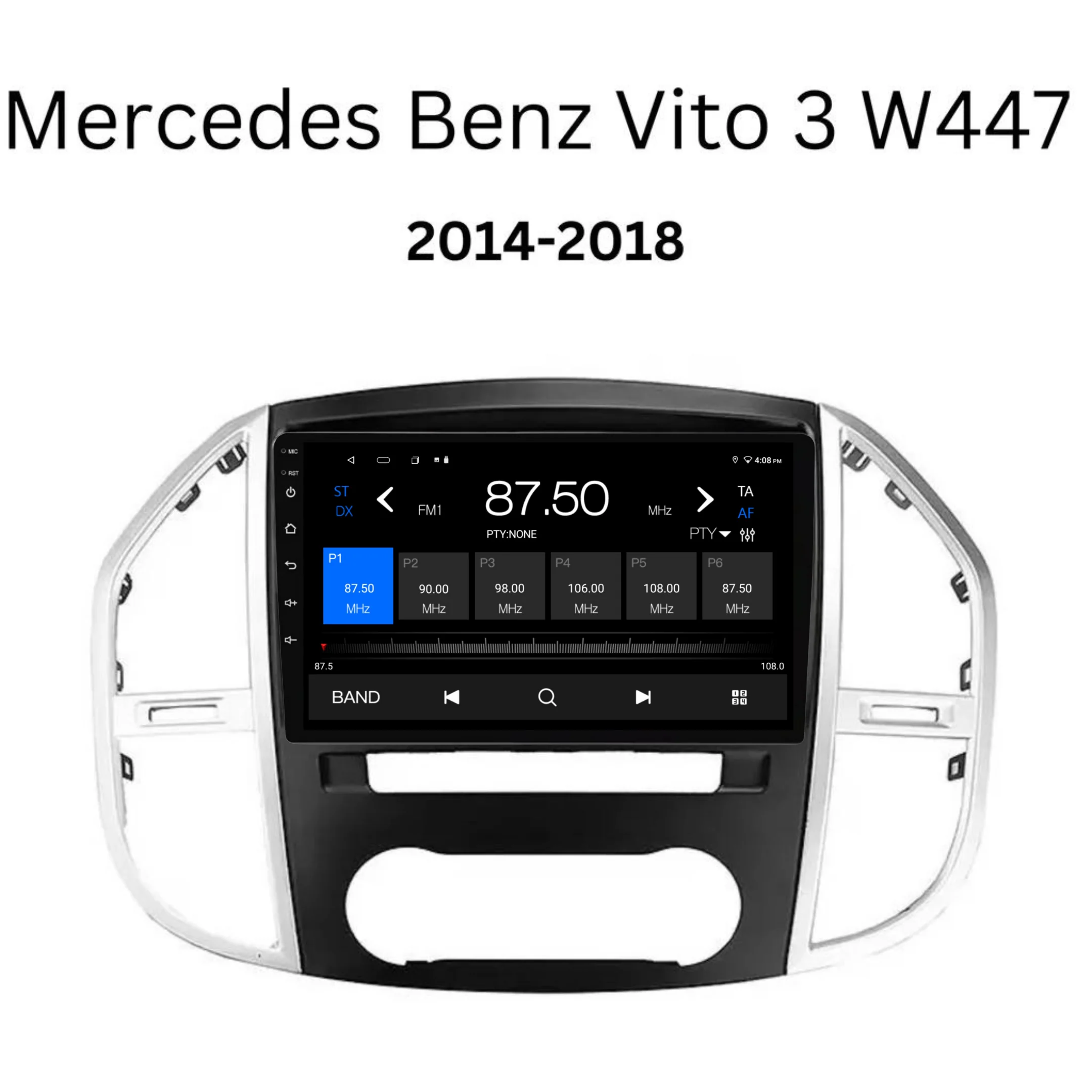 Mercedes Benz Vito W447 (2014-2020) Plug & Play Head Unit Upgrade Kit: Car Radio with Wireless & Wired Apple CarPlay & Android Auto - Image 6
