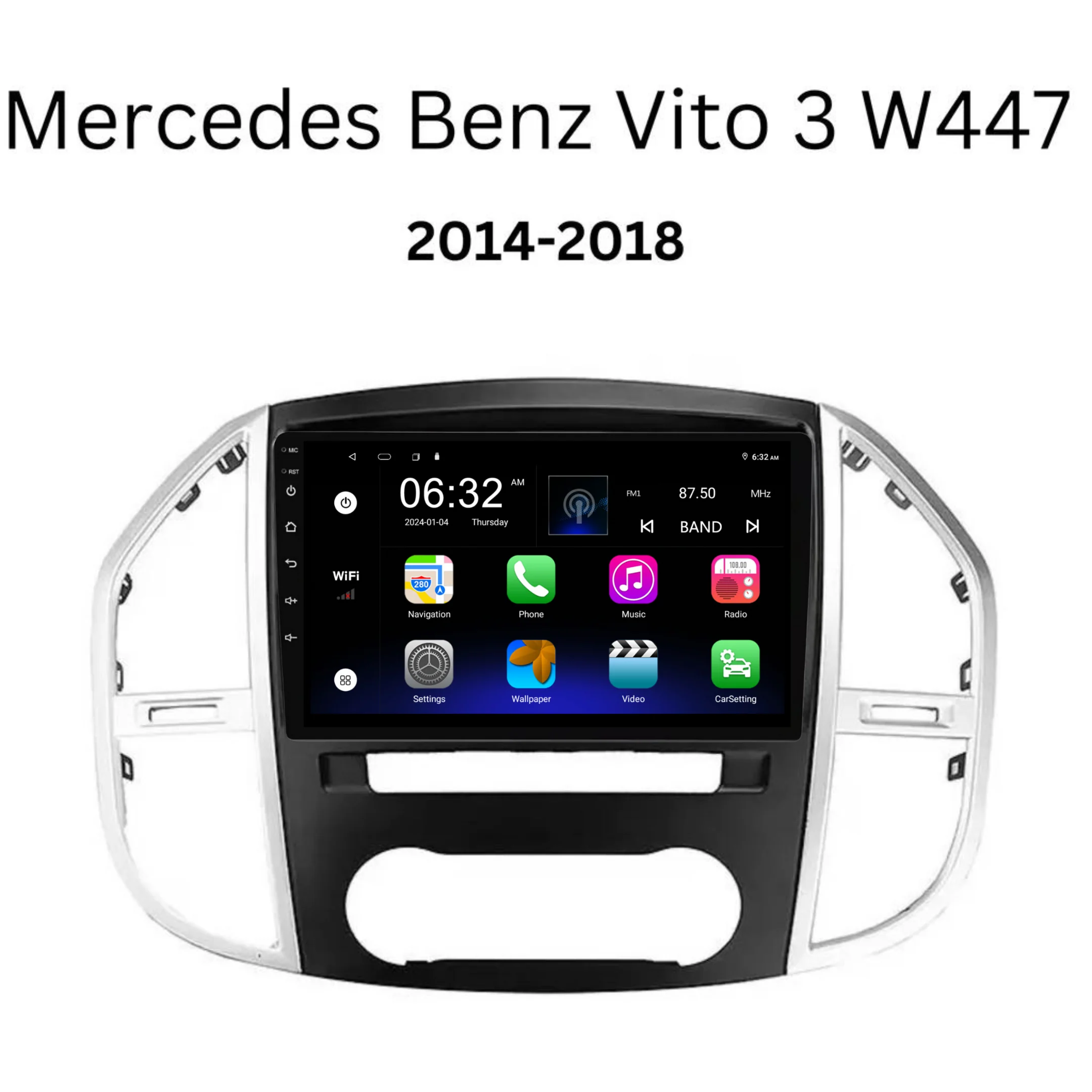 Mercedes Benz Vito W447 (2014-2020) Plug & Play Head Unit Upgrade Kit: Car Radio with Wireless & Wired Apple CarPlay & Android Auto - Image 7