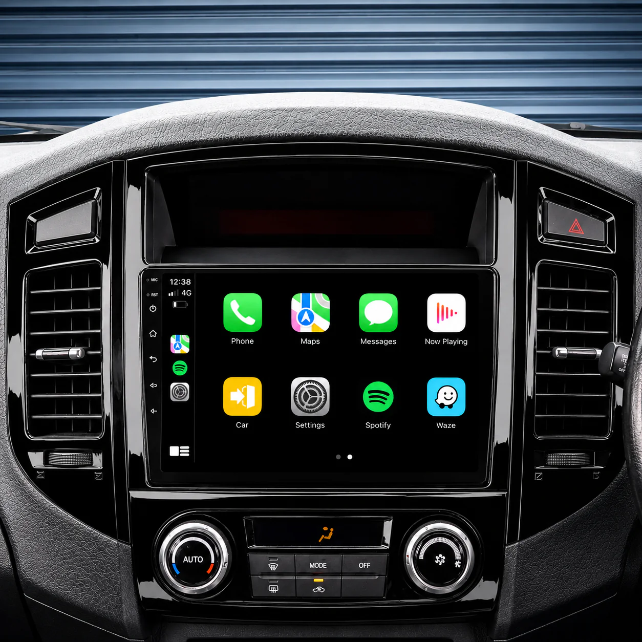 Mitsubishi Pajero GLOSS BLACK (2006-2016) Plug & Play Head Unit Upgrade Kit: Car Radio with Wireless & Wired Apple CarPlay & Android Auto