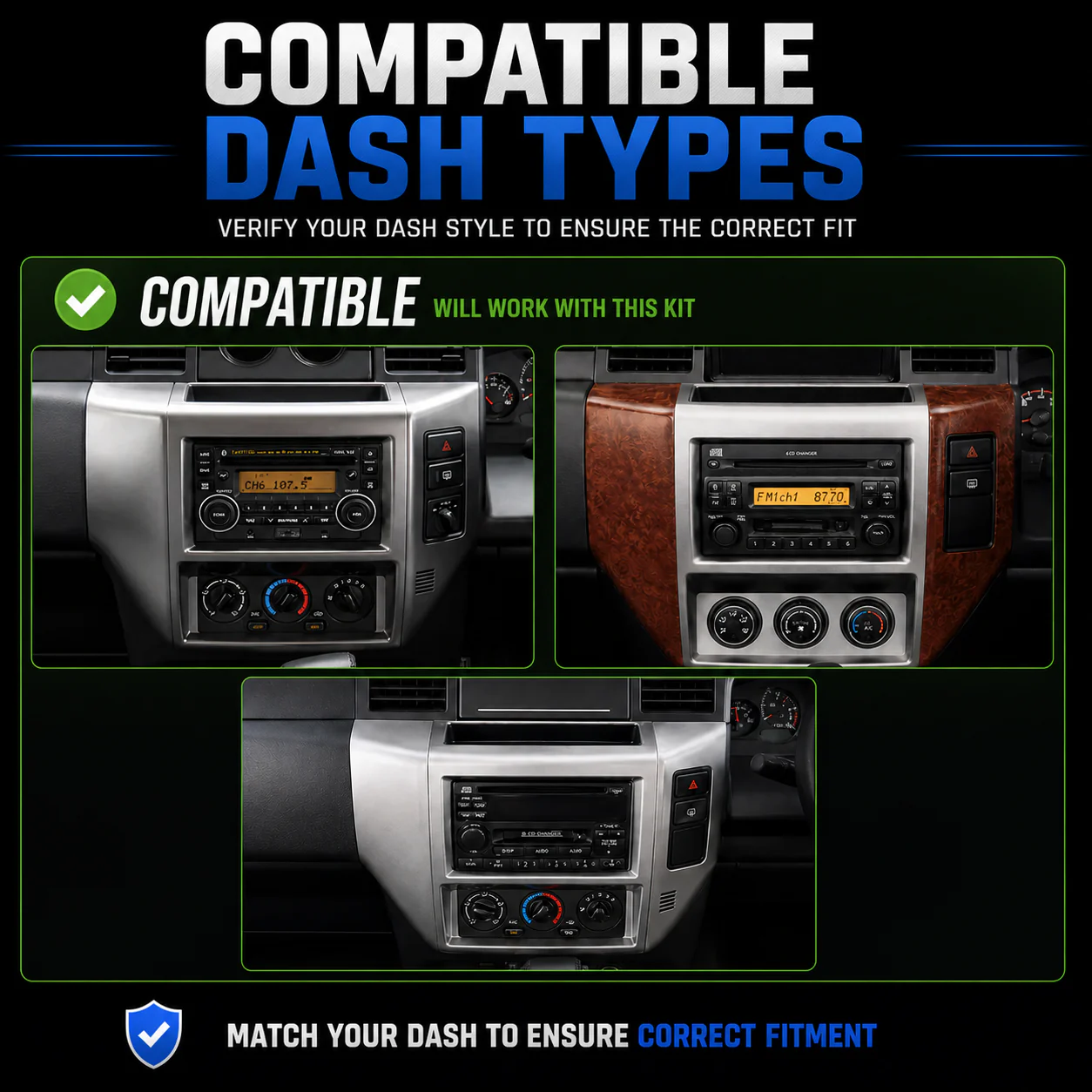 Nissan Patrol GLOSS BLACK (2004-2015) Plug & Play Head Unit Upgrade Kit: Car Radio with Wireless & Wired Apple CarPlay & Android Auto - Image 8
