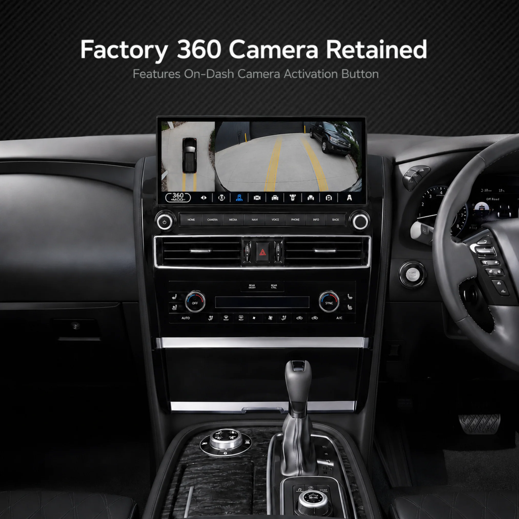Nissan Patrol Y62 Ti / Ti-L / Warrior (2010 - 2024) 12.3" HD Plug & Play Head Unit Upgrade Kit: Car Radio with Wireless & Wired Apple CarPlay & Android Auto - Image 7