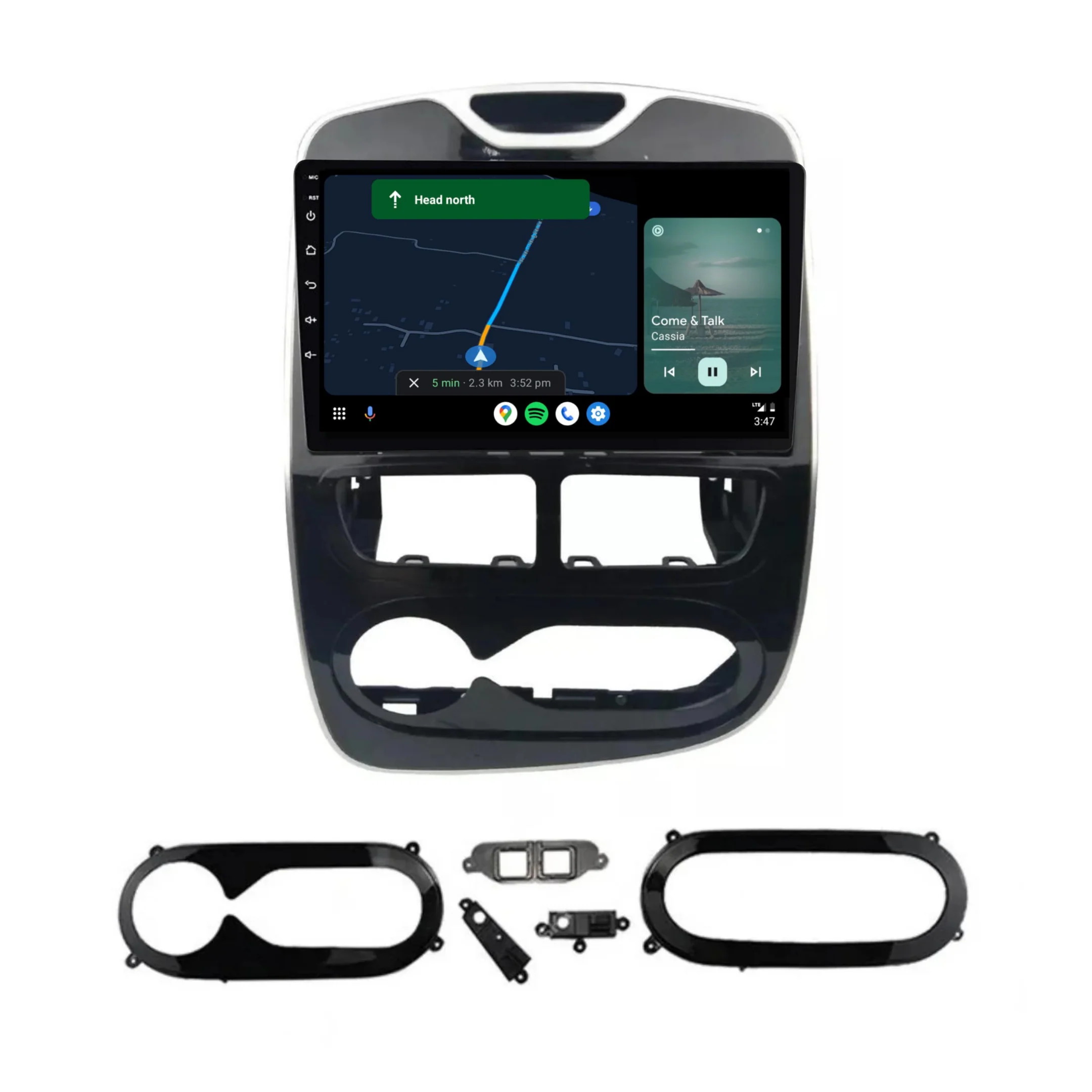 Renault Clio (2012-2016) Plug & Play Head Unit Upgrade Kit: Car Radio with Wireless & Wired Apple CarPlay & Android Auto - Image 4