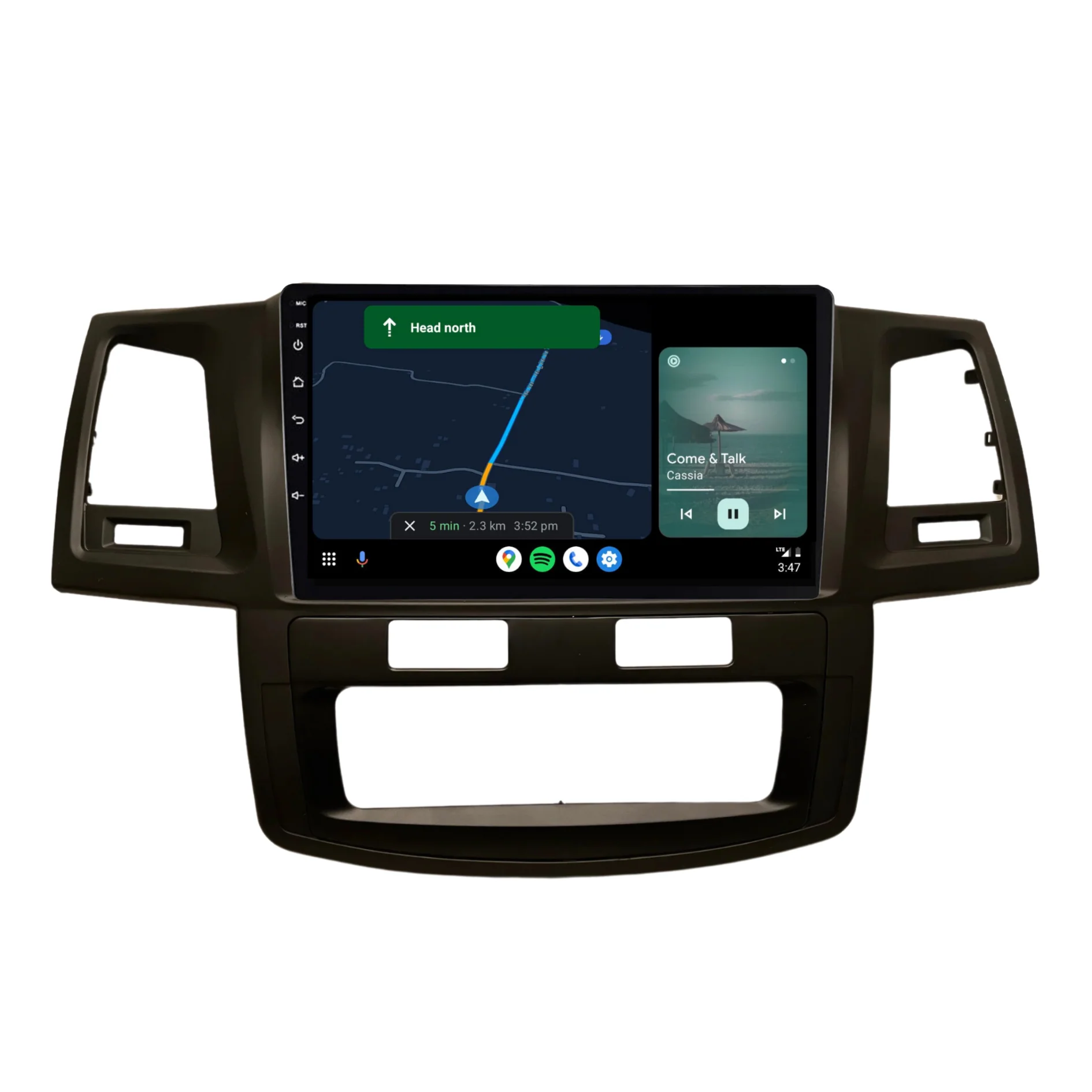 Toyota Hilux / N70 Auto AC - matte black (2008-2014) Plug & Play Head Unit Upgrade Kit: Car Radio with Wireless & Wired Apple CarPlay & Android Auto - Image 6