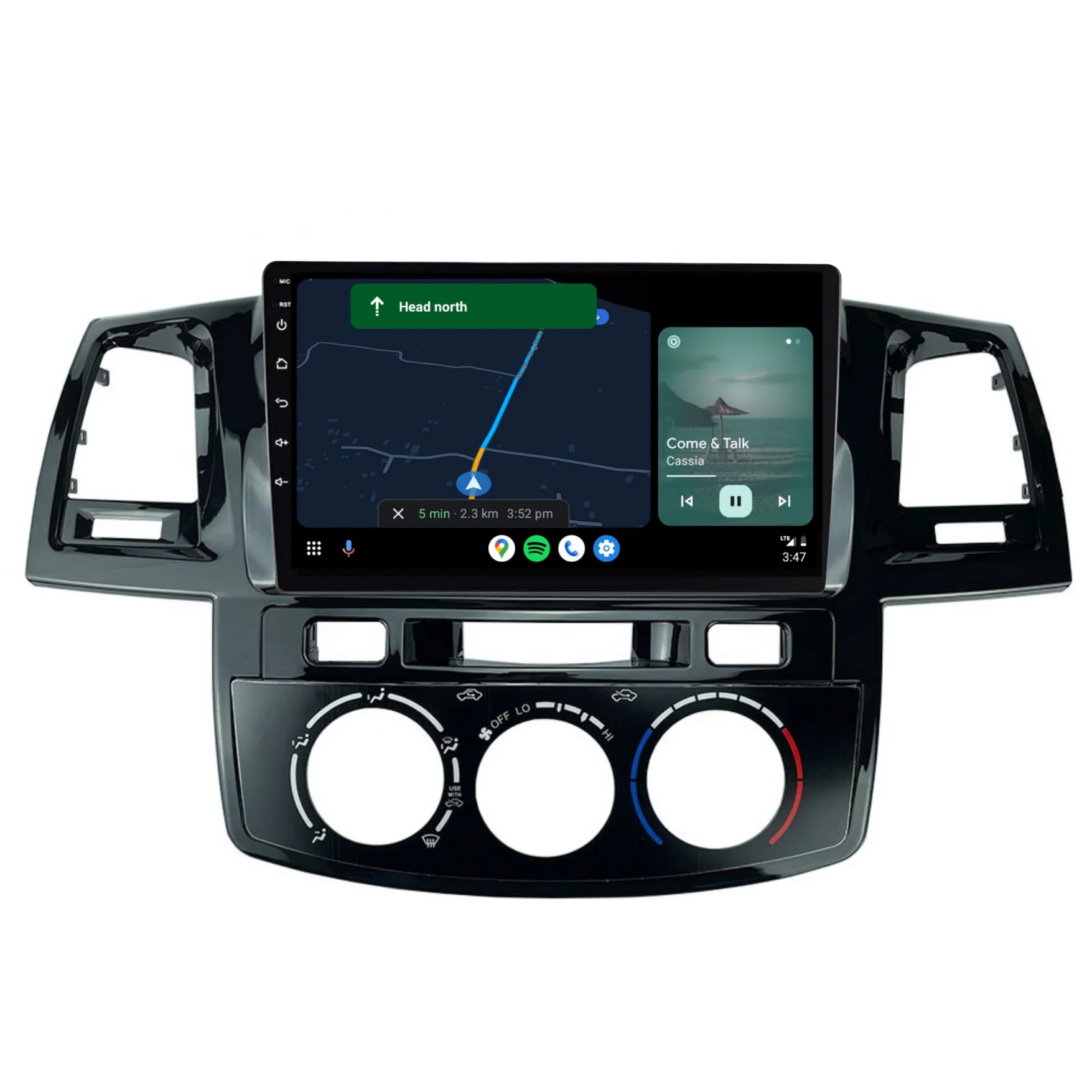 Toyota Hilux / N70 Manual AC (2005-2014) Plug & Play Head Unit Upgrade Kit: Car Radio with Wireless & Wired Apple CarPlay & Android Auto - Image 6