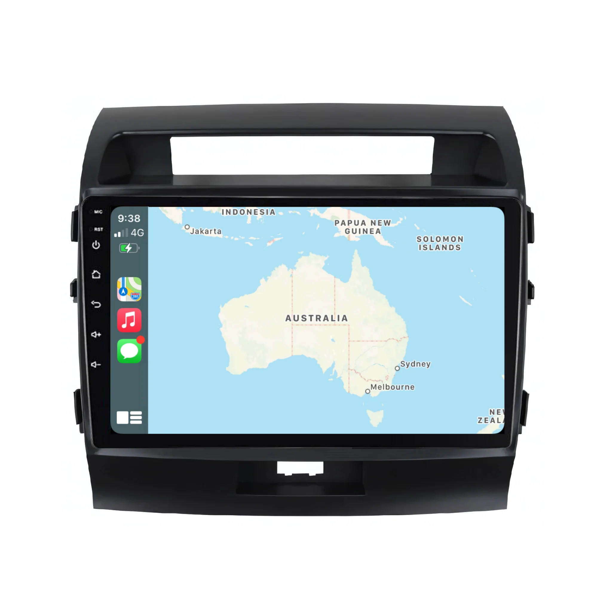 Toyota Landcruiser 200 Series VX GXL GX MATTE BLACK (2008-2015) Plug & Play Head Unit Upgrade Kit: Car Radio with Wireless & Wired Apple CarPlay & Android Auto - Image 3