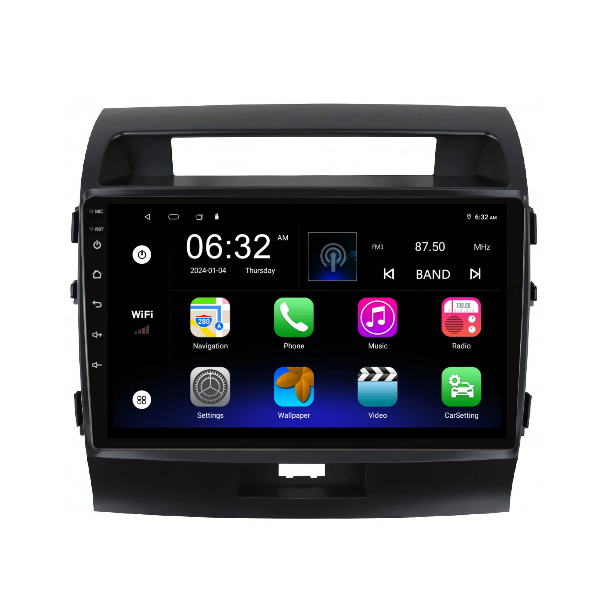 Toyota Landcruiser 200 Series VX GXL GX MATTE BLACK (2008-2015) Plug & Play Head Unit Upgrade Kit: Car Radio with Wireless & Wired Apple CarPlay & Android Auto - Image 7